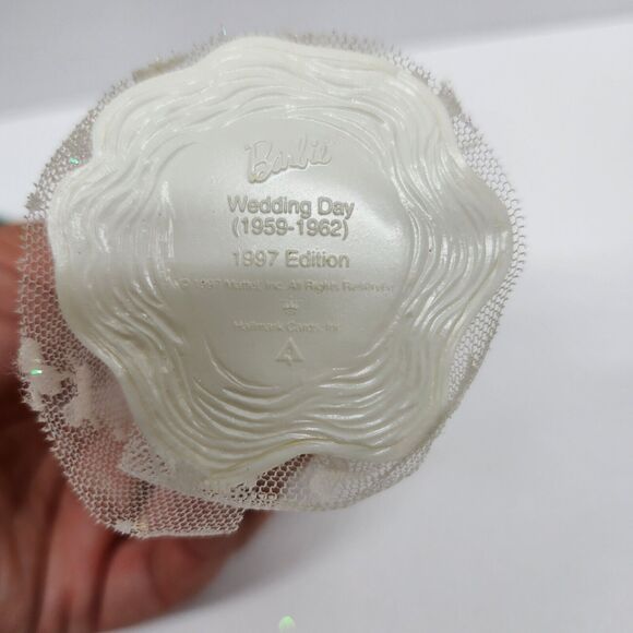 Hallmark Barbie Doll Lot 7 Christmas Ornaments Holiday Bride Fancy Dresses - Picture 13 of 16